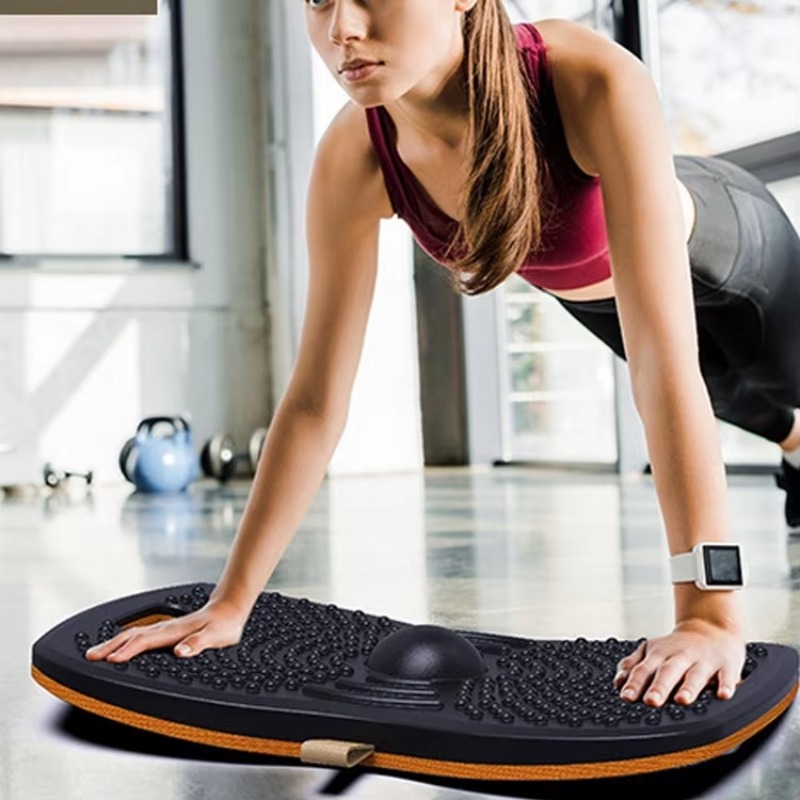 Balance Board Wobble - لوح توازن خشبي مضاد للتعب للمكتب،