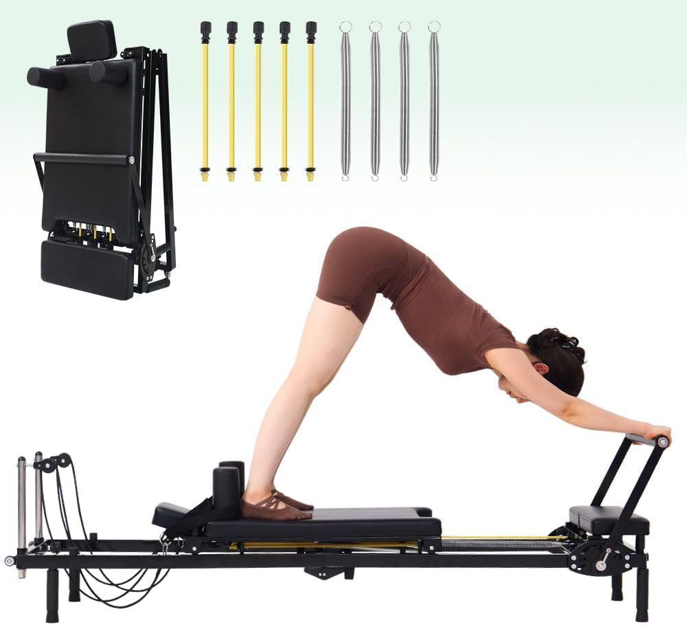 Pilates Reformer Spring - جهاز بيلاتس ريفورمر قابل للطي، مقاومة