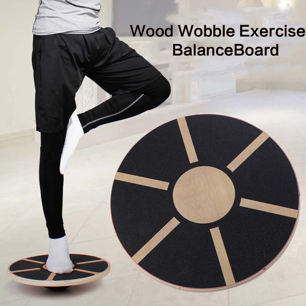 Balance Board Wobble - لوح توازن خشبي دائري للتدريب، لوح