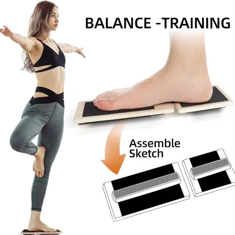 Balance Board Wobble - لوح توازن خشبي مانع للانزلاق للعلاج