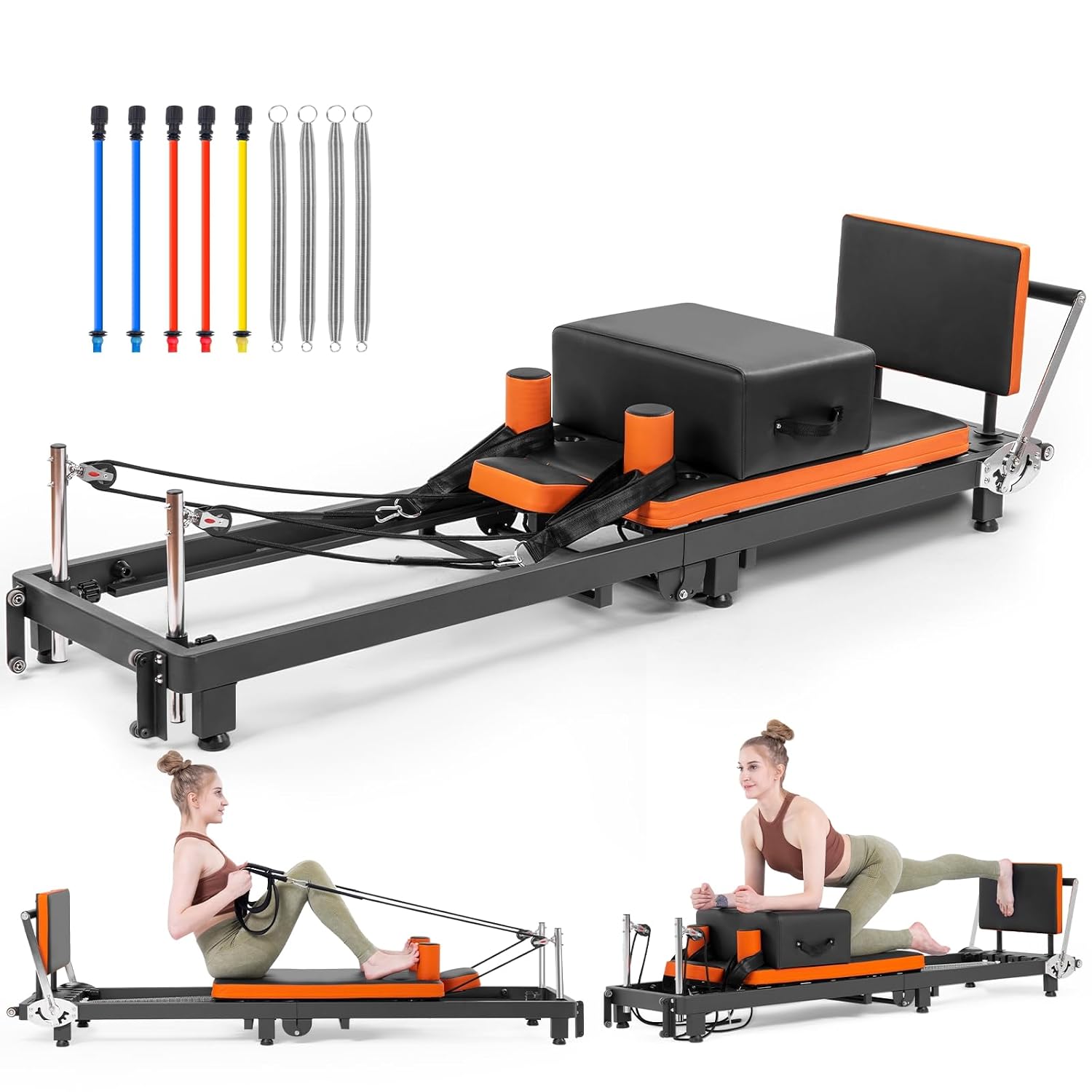 Pilates Reformer Spring - جهاز بيلاتس ريفورمر قابل للطي مع