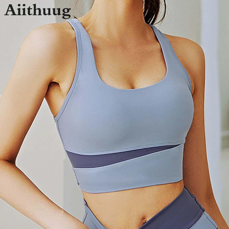 Pilates Yoga Joint - Aiithuug اليوغا المحاصيل الأعلى الربط لون