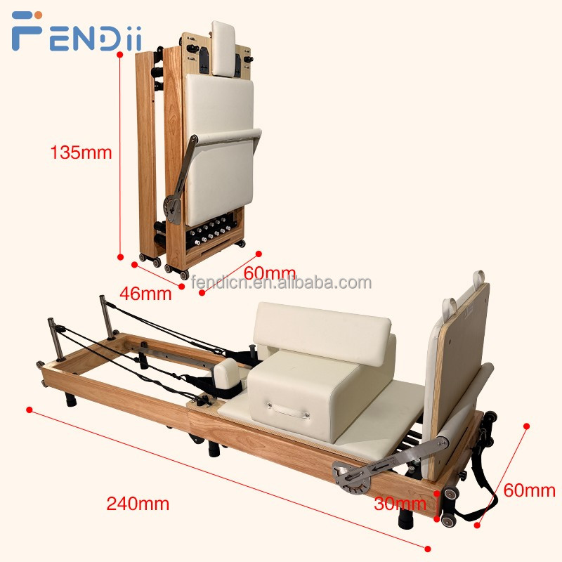 سرير بيلاتس قابل للطي بهياكل ز - مراجعة Pilates Reformer Spring وسعره