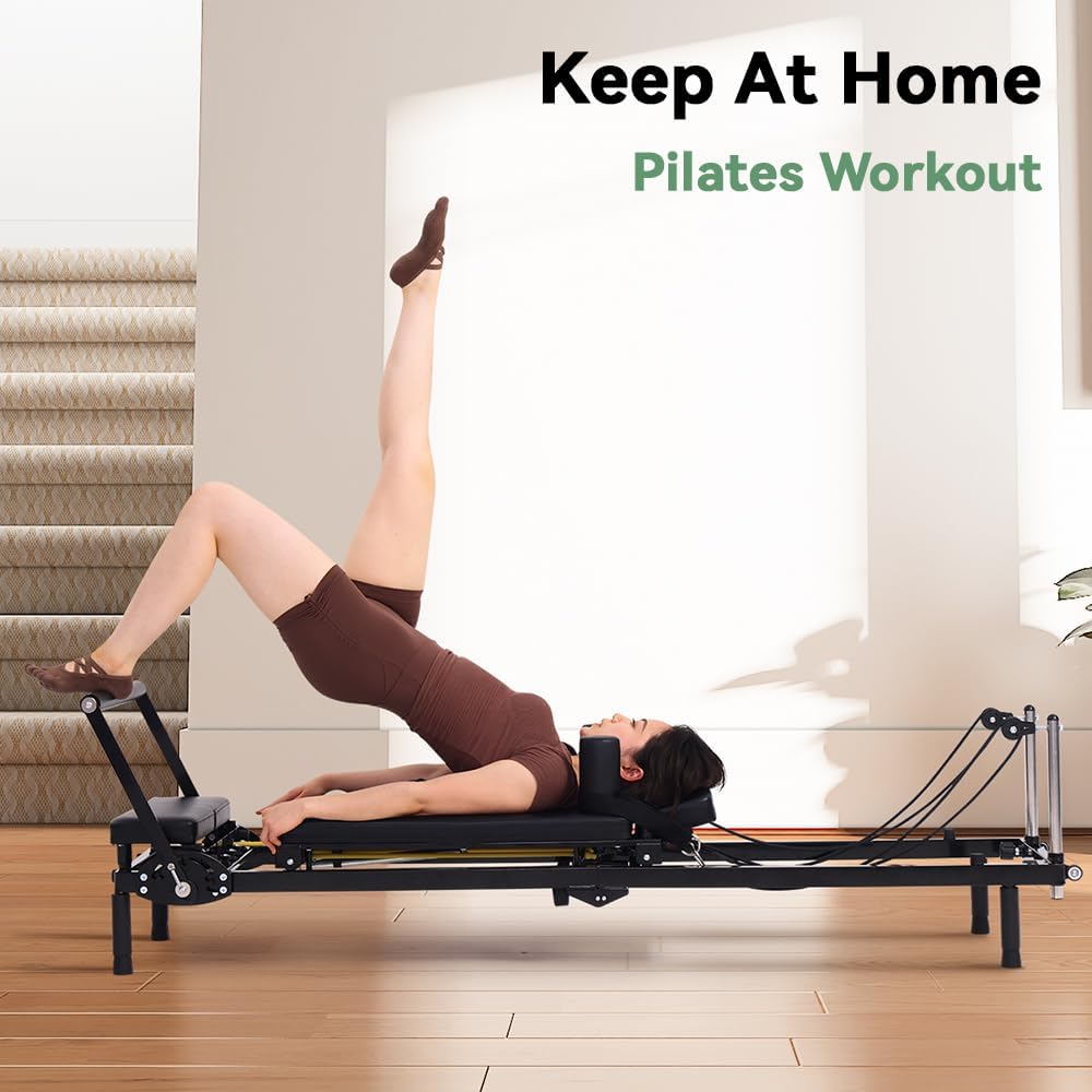 جهاز بيلاتس ريفورمر قابل للطي، - مراجعة Pilates Reformer Spring وسعره