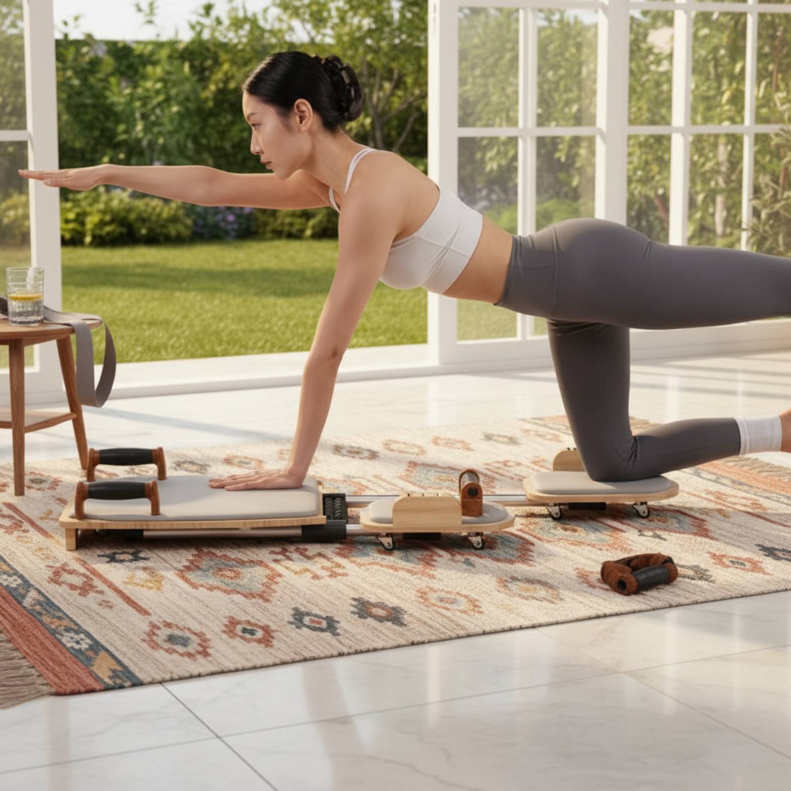 جهاز بيلاتس منزلي بـ 6 نوابض،  - مراجعة Pilates Reformer Spring وسعره