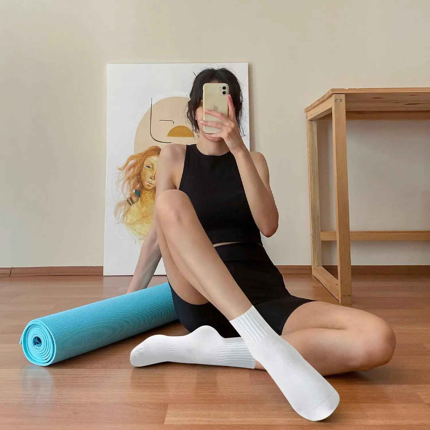 4 أزواج من جوارب اليوغا النسائ - مراجعة Pilates & Yoga Unleashed International Academy Yonkers وسعره