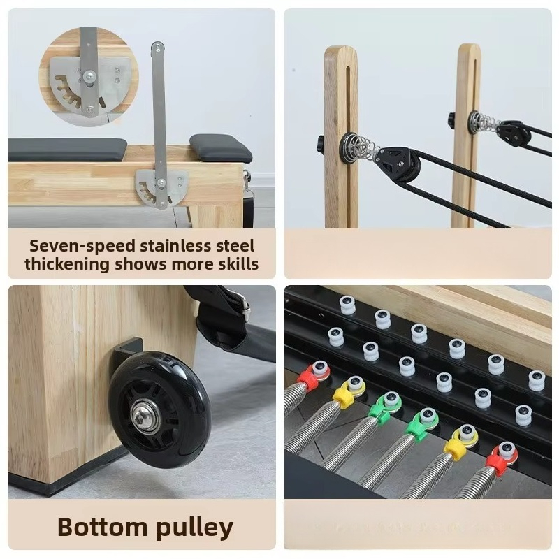 سرير بيلاتس عالي الجودة من خشب - مراجعة Pilates Reformer Spring وسعره