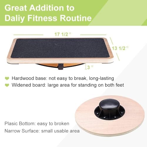 لوح توازن خشبي احترافي للمكتب، - مراجعة Balance Board Wobble وسعره