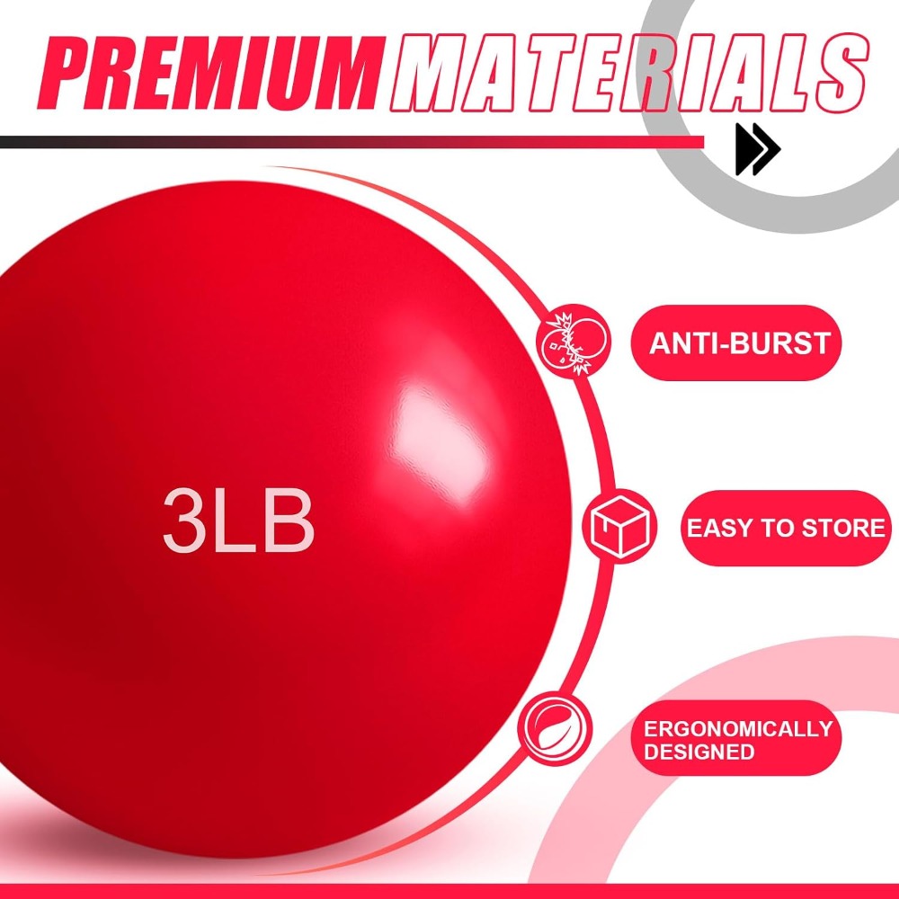 كرات تمارين مثقلة بوزن 1-5 رطل - مراجعة Pilates Yoga Ball Exercises وسعره