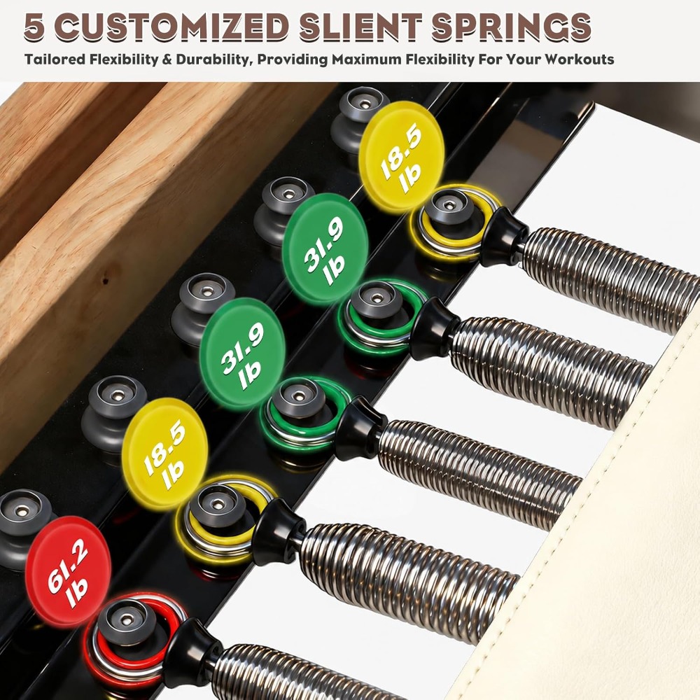 جهاز بيلاتس خشبي قابل للطي بطو - مراجعة Pilates Reformer Spring وسعره