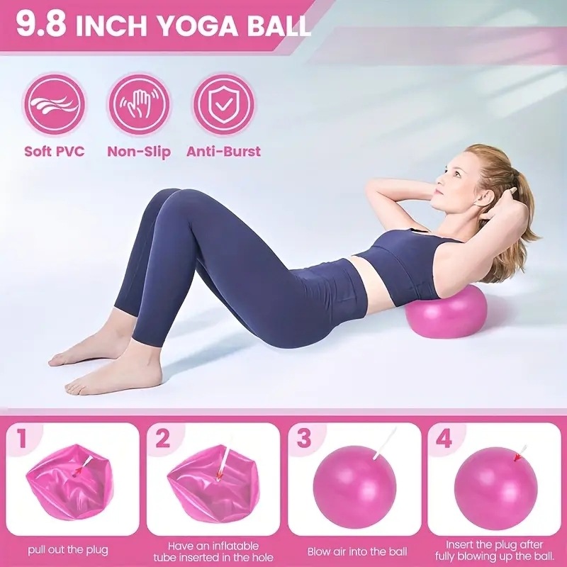 مجموعة معدات البيلاتيس المكونة - مراجعة Pilates Yoga Ball Exercises وسعره