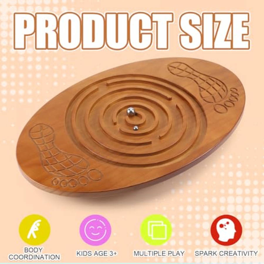 لوح توازن خشبي على شكل متاهة م - مراجعة Balance Board Wobble وسعره
